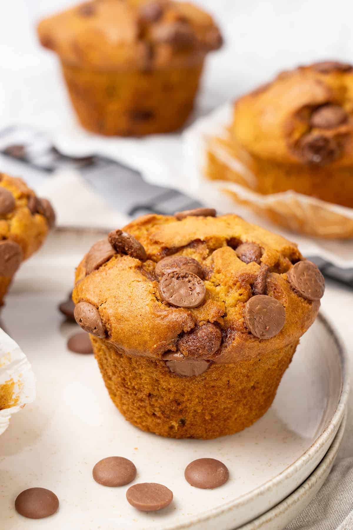 Sweet Potato muffin on a plate.