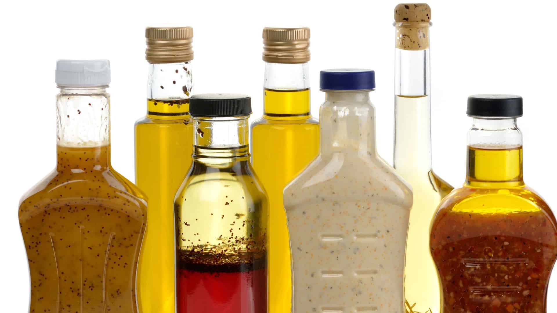 Bottled salad dressing.