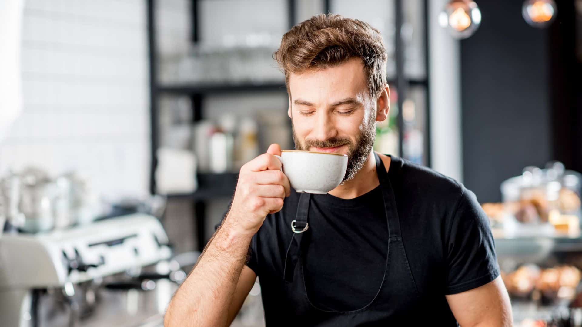 guy drinking coffee