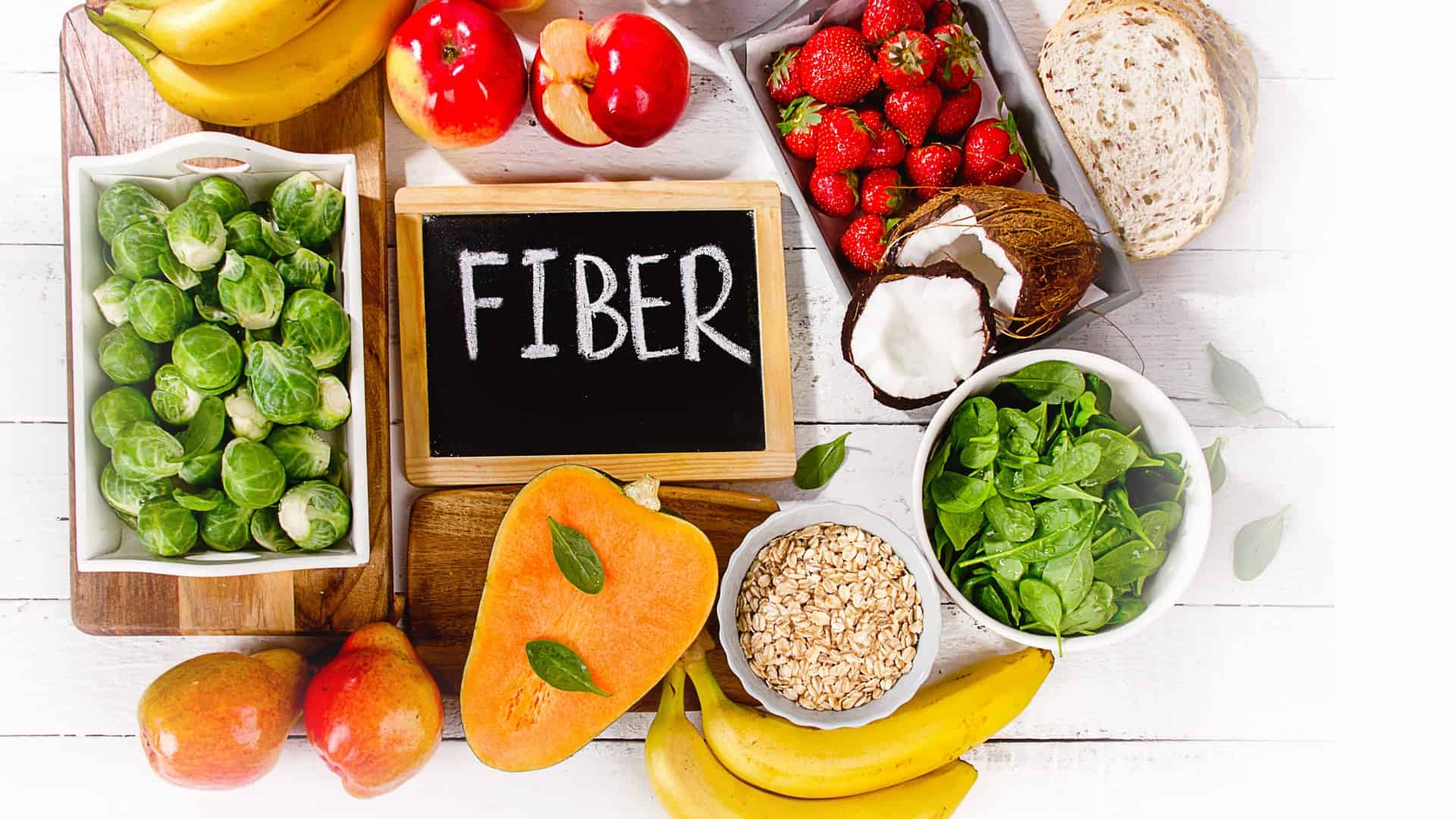 Plate of foods full of fiber