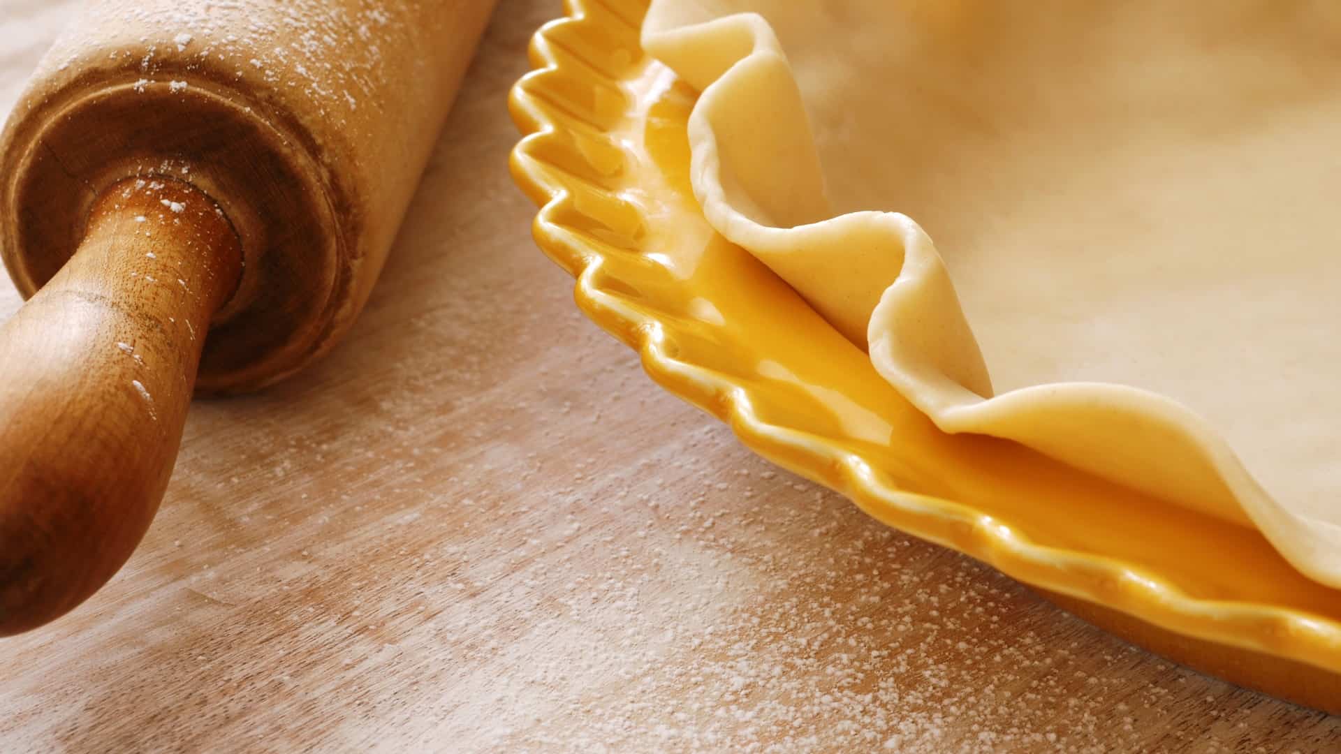 Pie crust with rolling pin