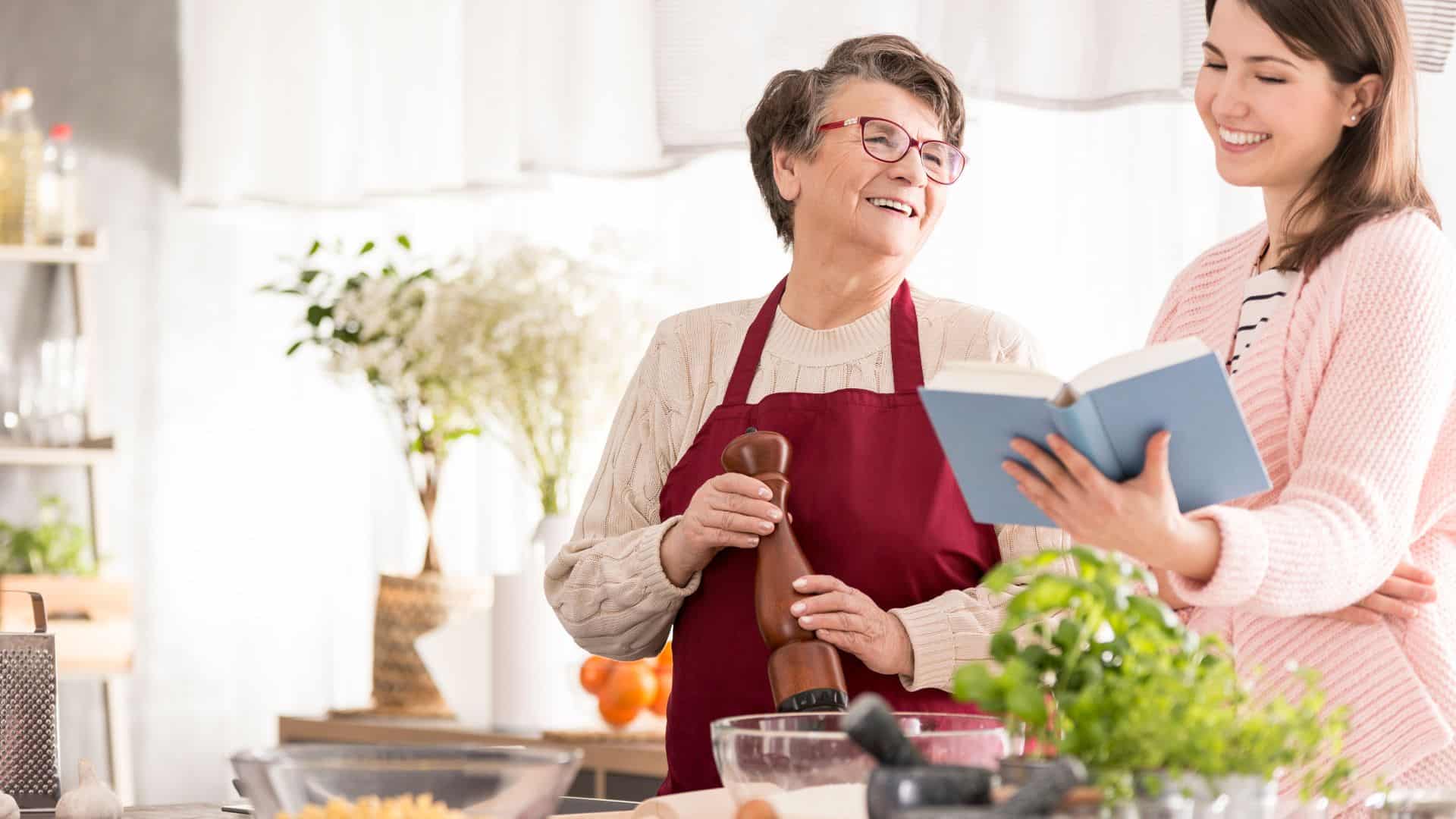 Grandma cooking.