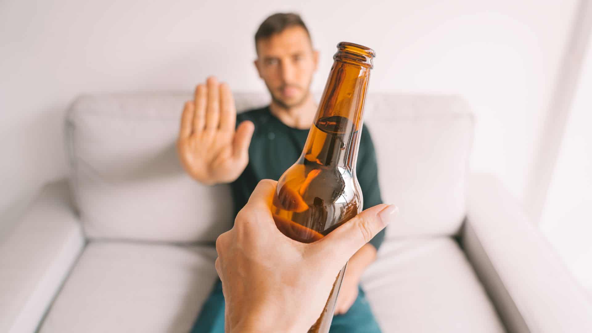man say no for alcohol.