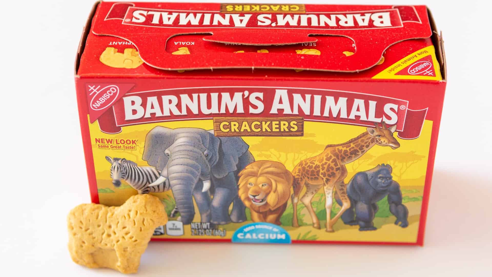 Barnum's Animal cracker box with Lion Cracker