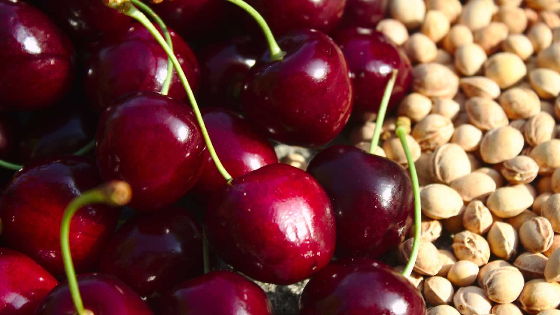 cherries and cherry pits