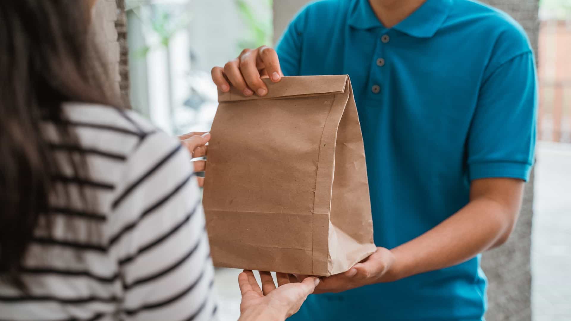 food being delivered to door