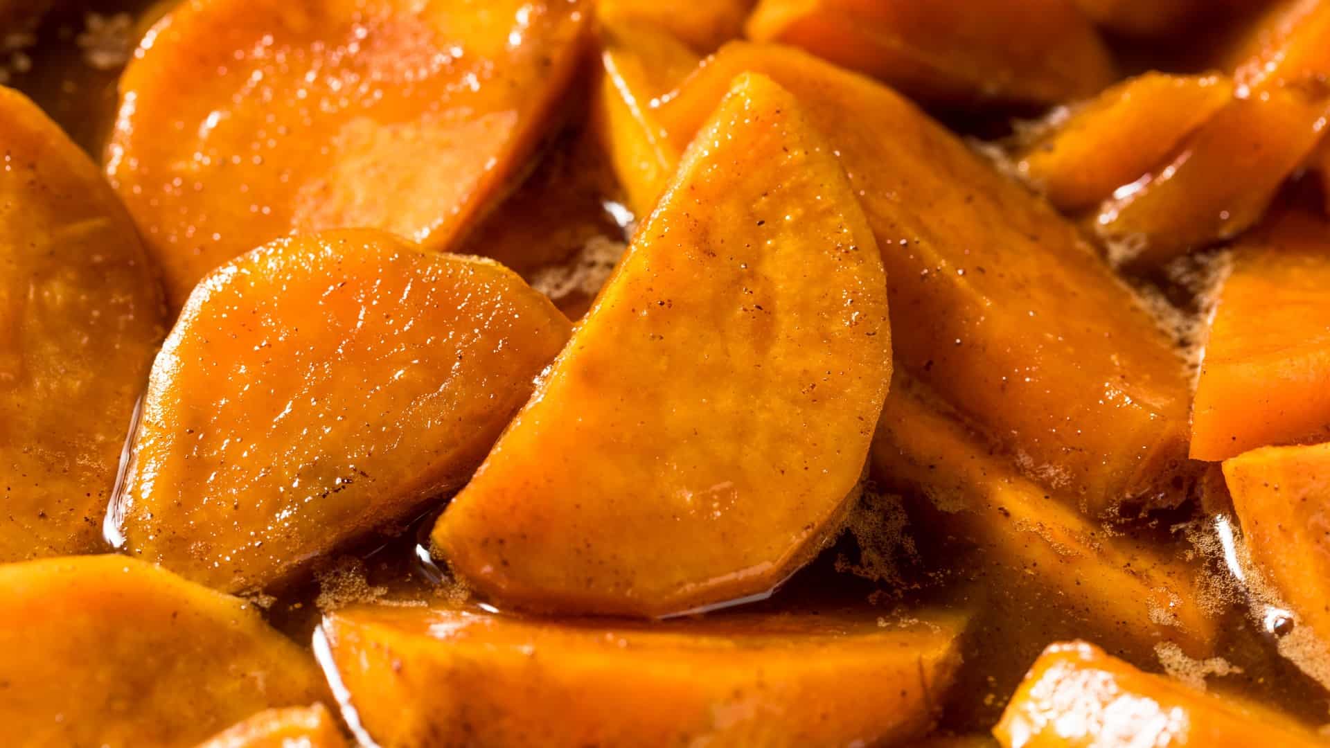 bowl of candied yams for Thanksgiving