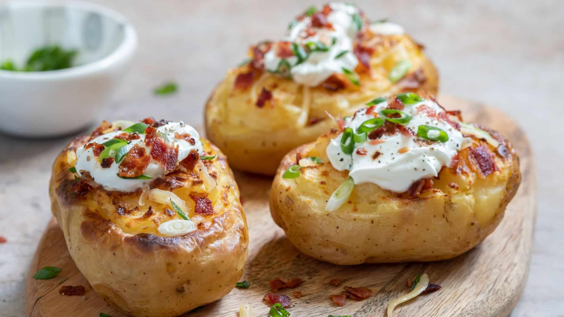 baked potatoes.