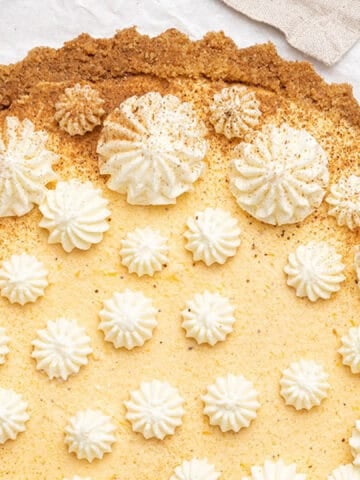 No-Bake Pumpkin Pie with Graham Cracker crust.