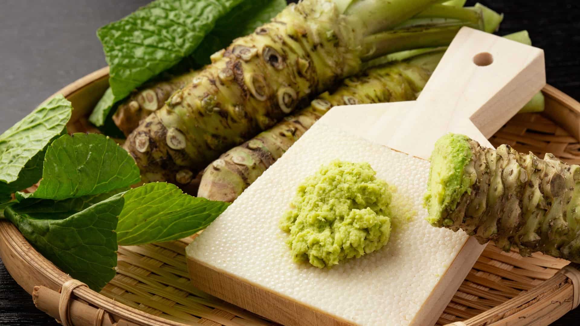 wasabi on a tray