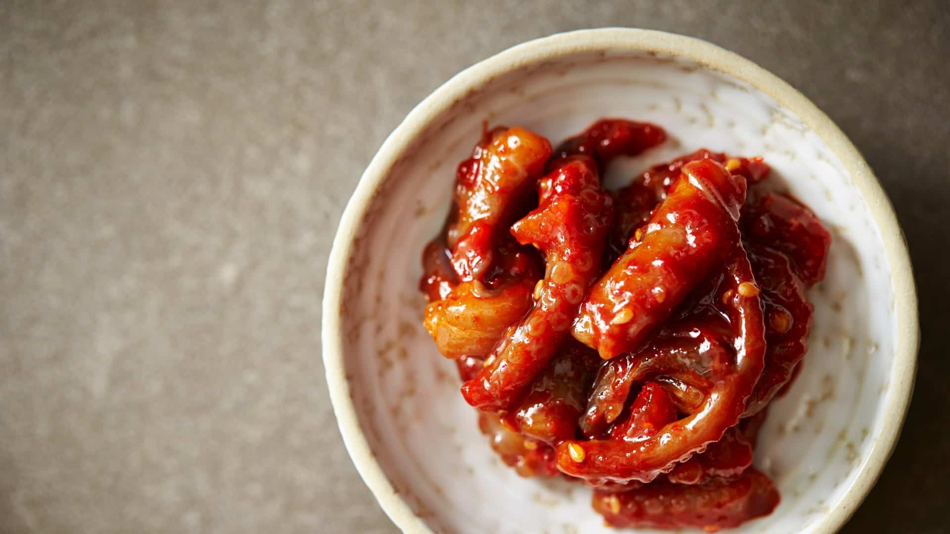Jeotgal in a bowl