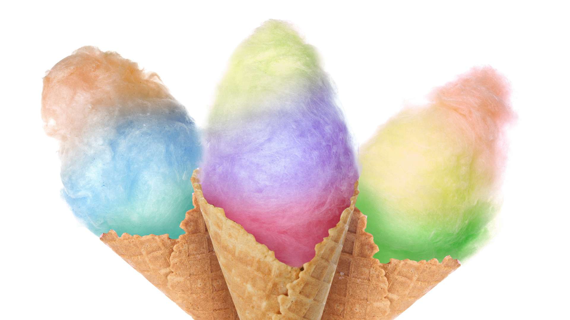 cotton candy waffle cone