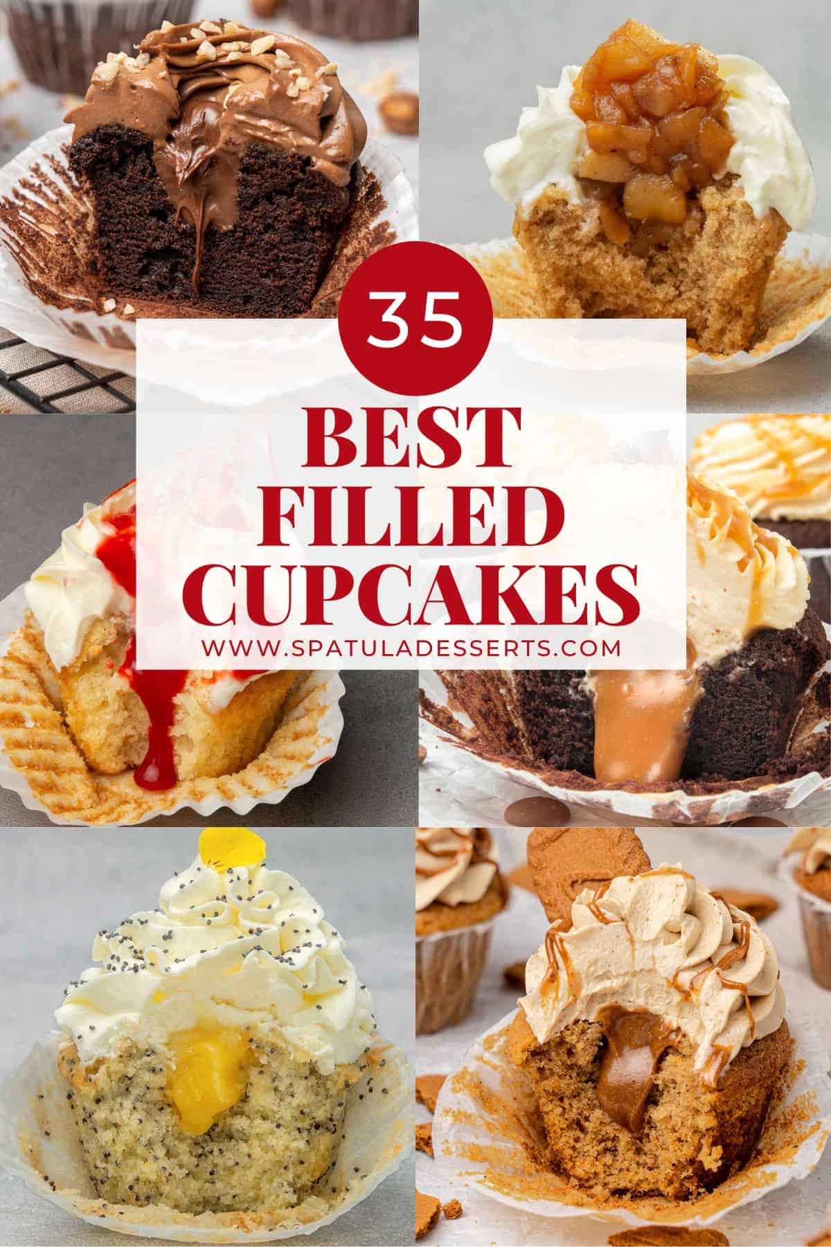 Filled cupcakes recipe collection.