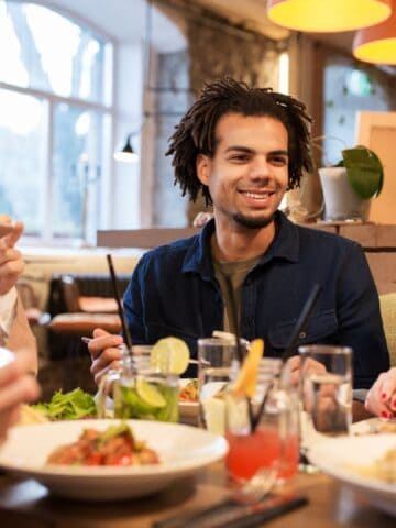 People eating in a restaurant