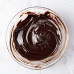 2:1 ratio chocolate ganache in a bowl.