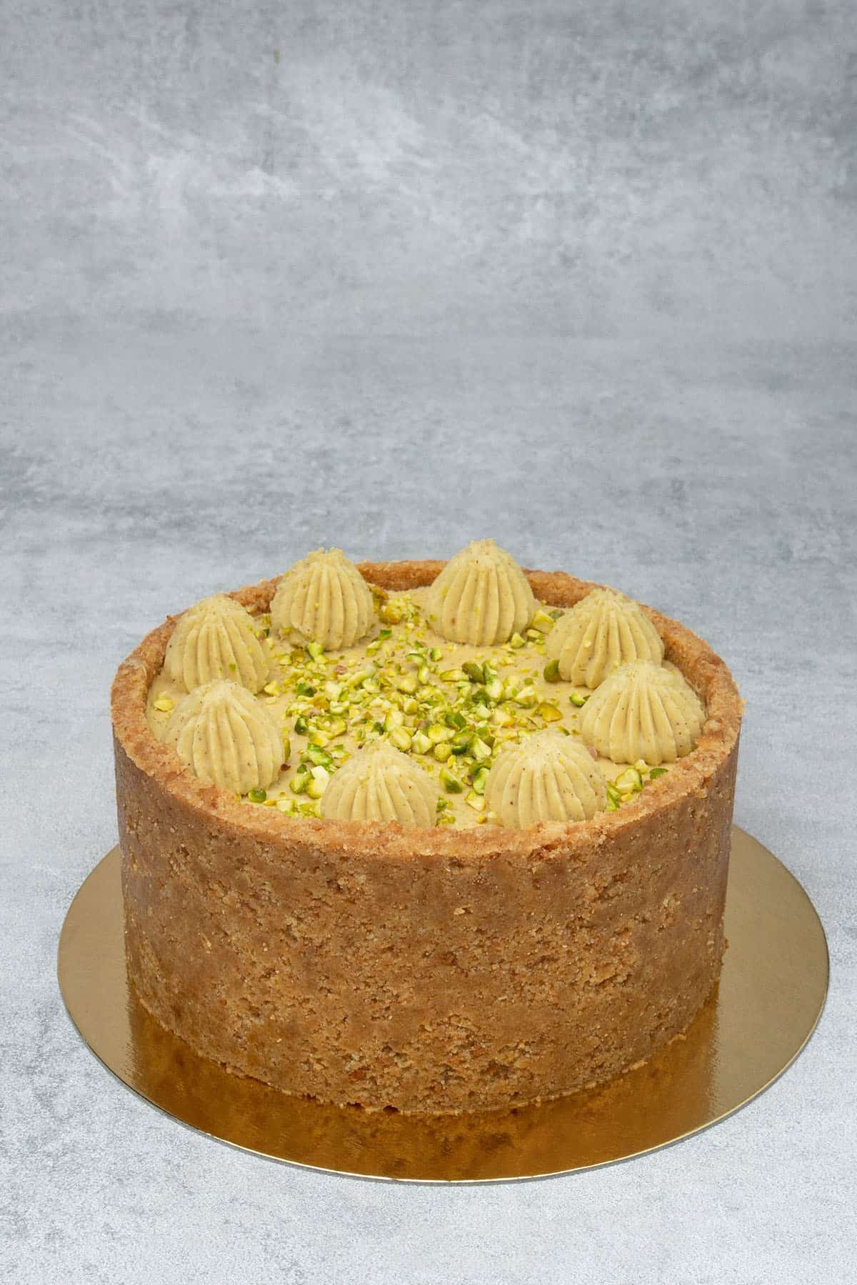 Pistachio cheesecake crust.