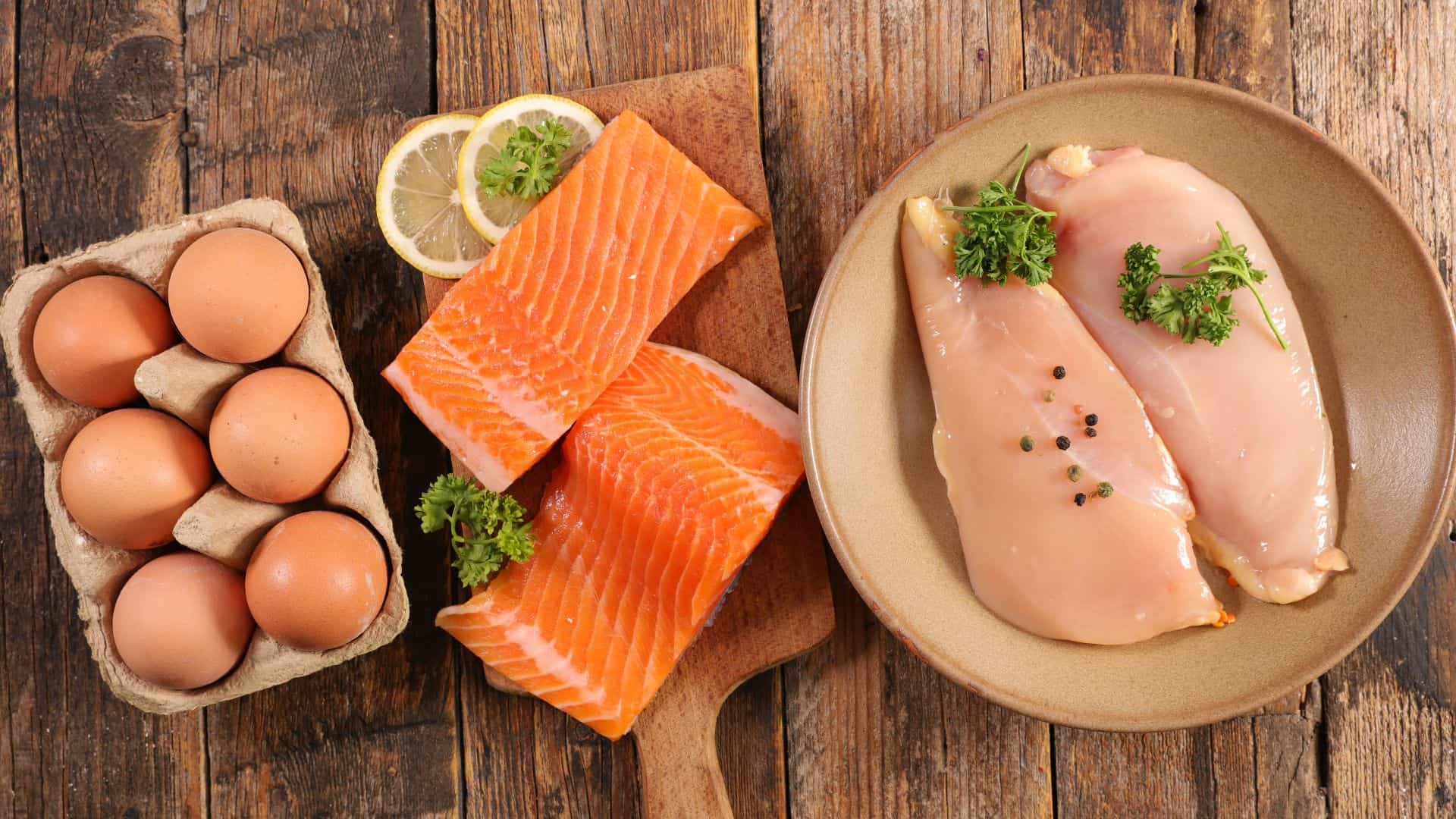 Different types of protein.