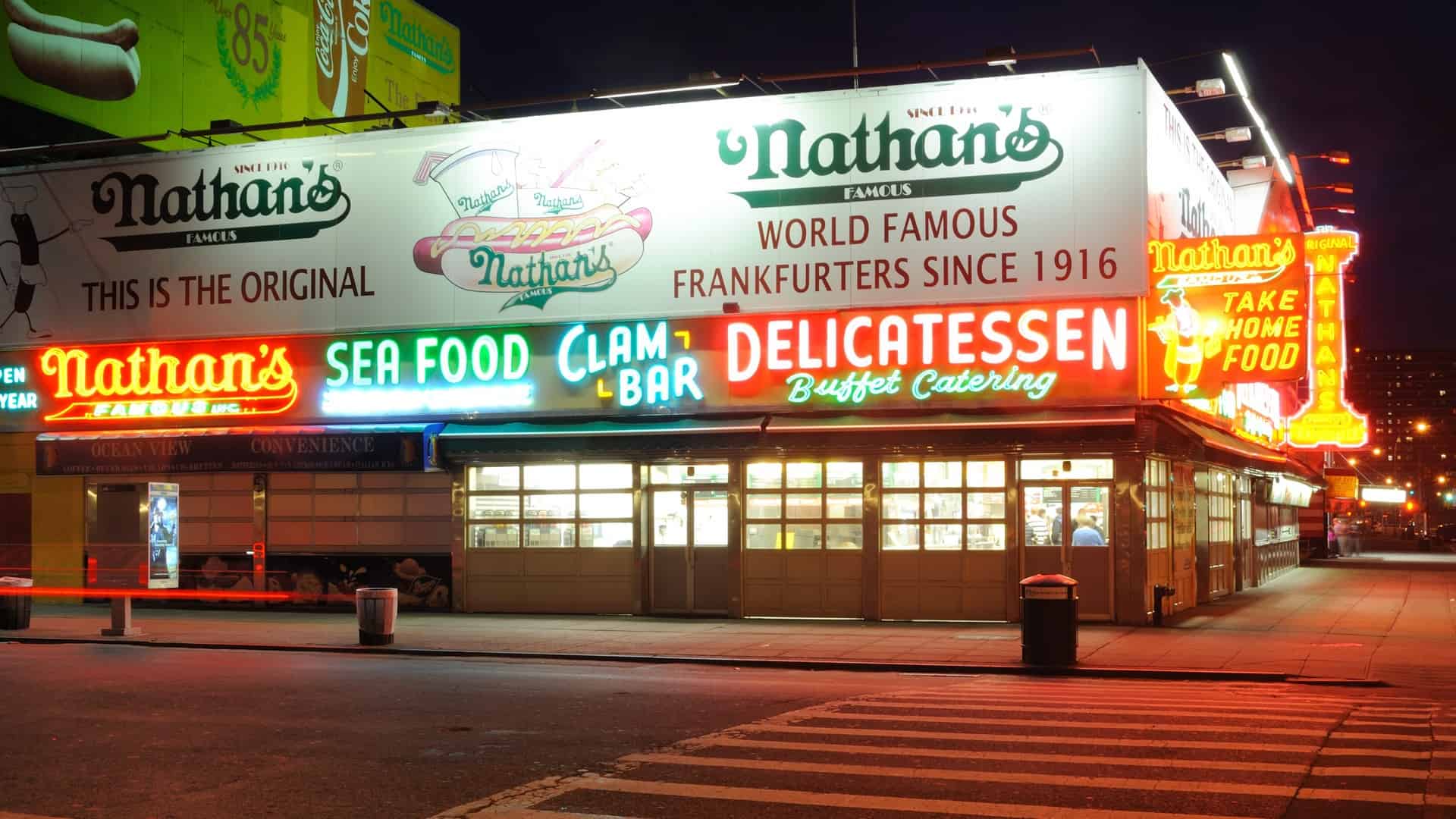 nathans famous hot dogs