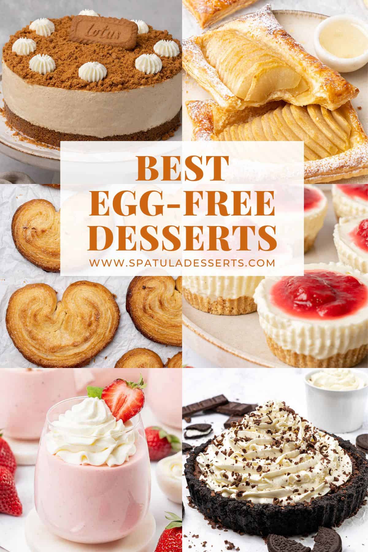 6 different egg free desserts.