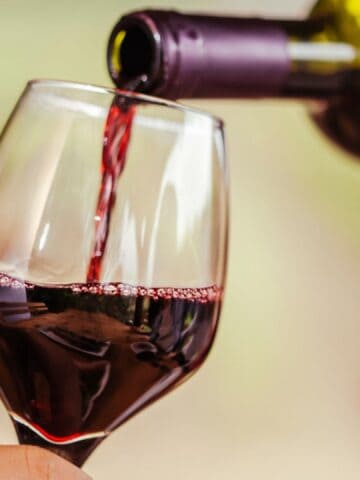 a glass of wine.