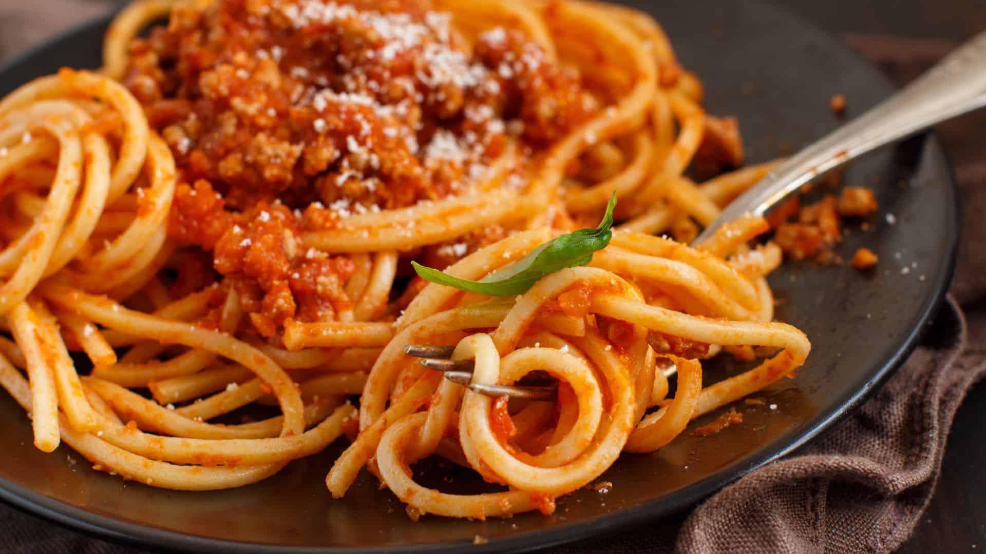 Pasta bolognese.