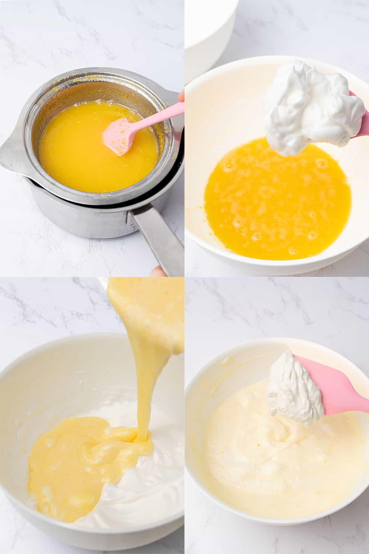 White Chocolate mousse process.