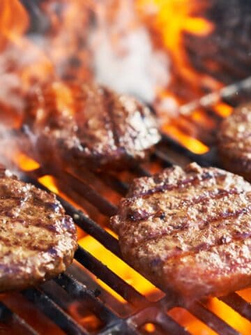 burgers on the grill