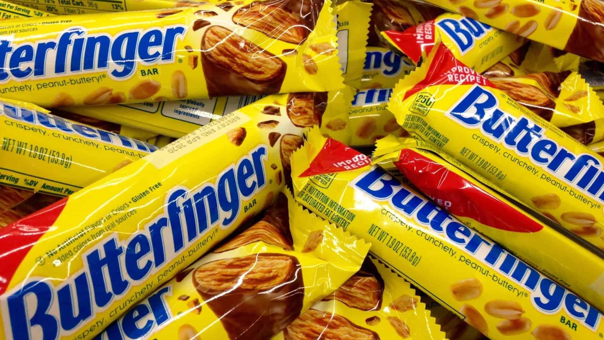 butterfinger candy bars in a pile