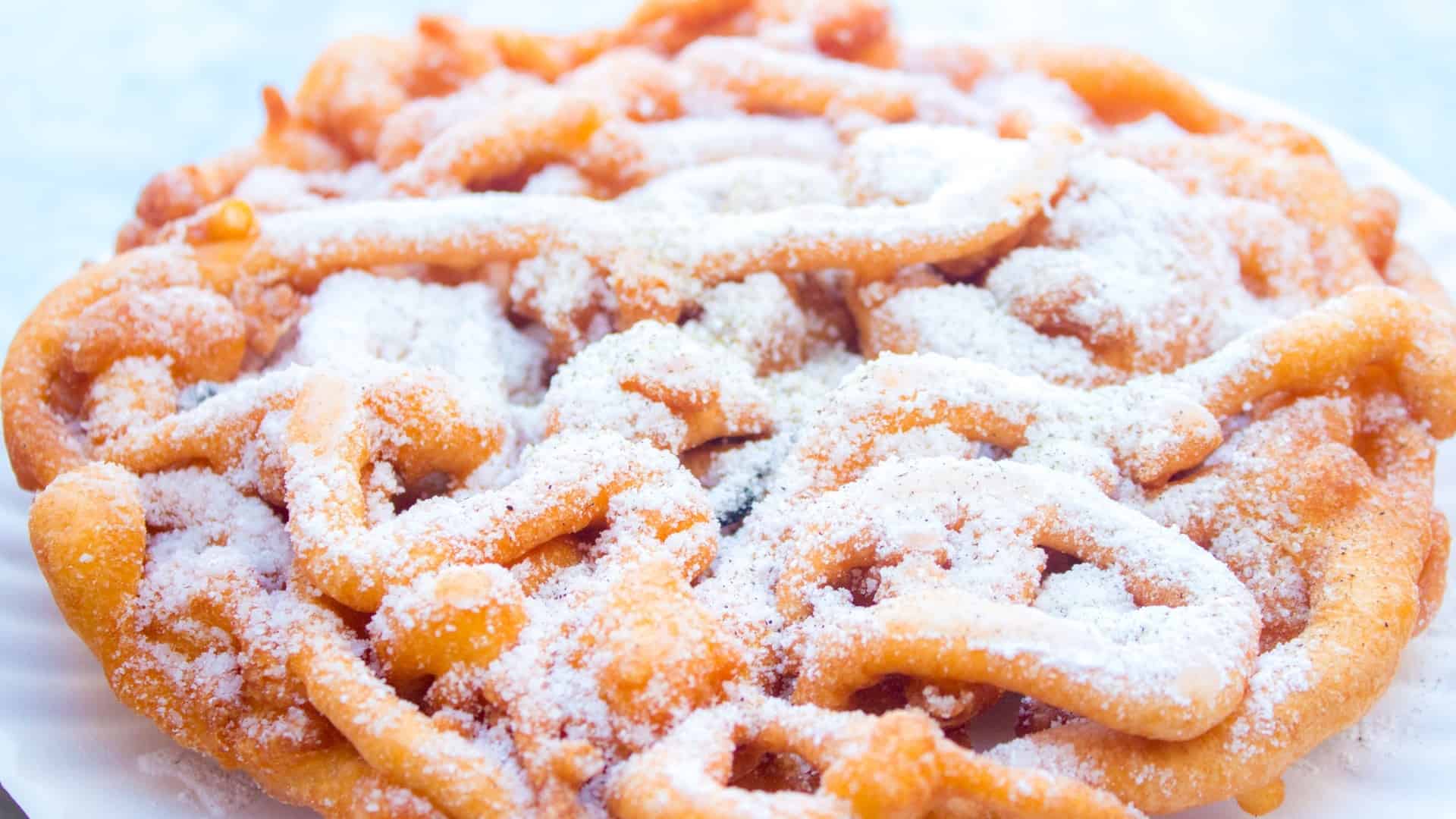 Funnel cake with powdered sugar