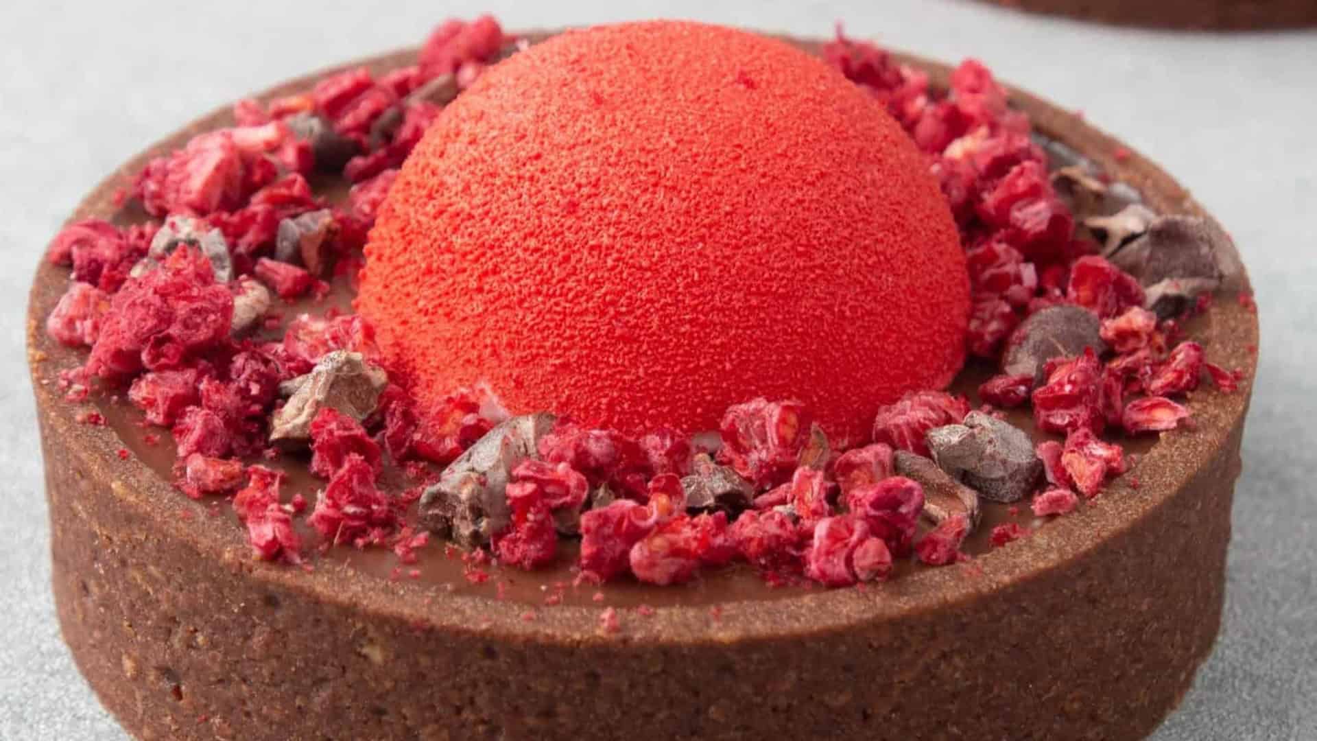 Chocolate raspberry tart with chocolate tart crust