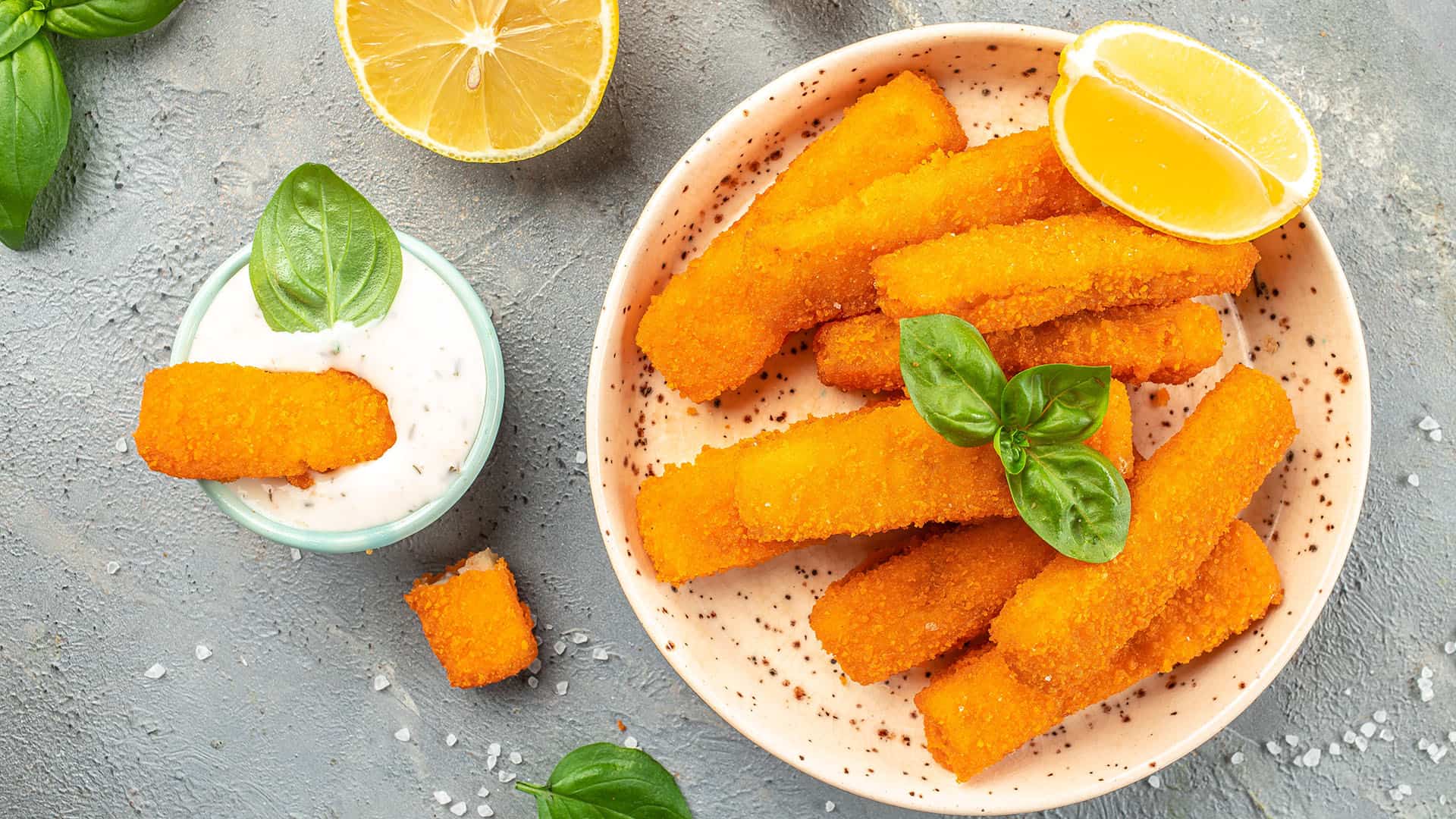 Fish sticks on a plate.