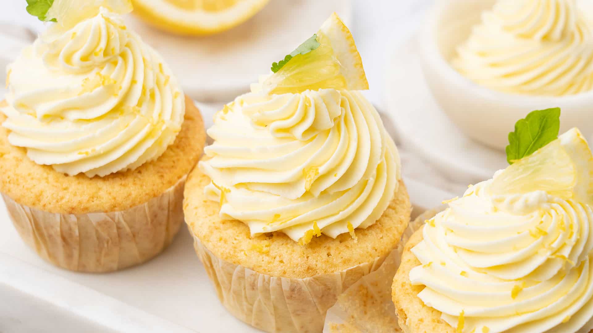 Lemon cupcakes.