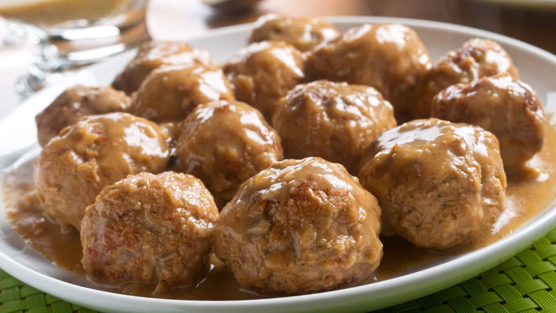 swedish meatballs on a plate