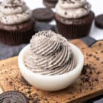 oreo frosting in a cup.