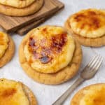 Creme brulee cookies on a baking sheet.