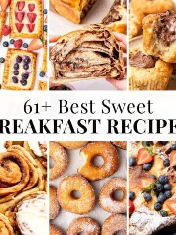 6 different sweet breakfast.