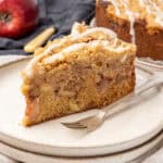 Apple Crumb Cake on a plate.