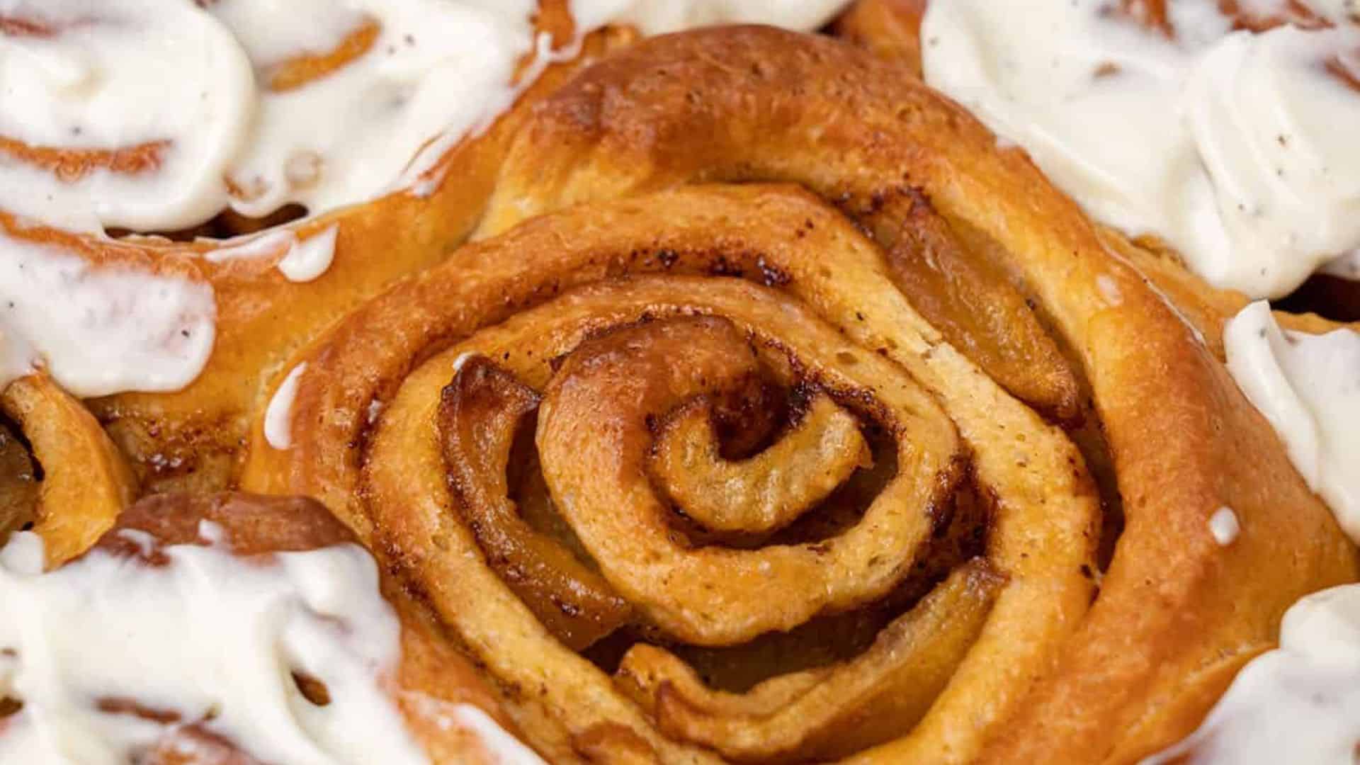 Cinnamon Rolls with Apple Pie Filling.