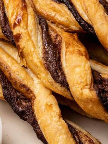 Nutella Puff Pastry Twists.