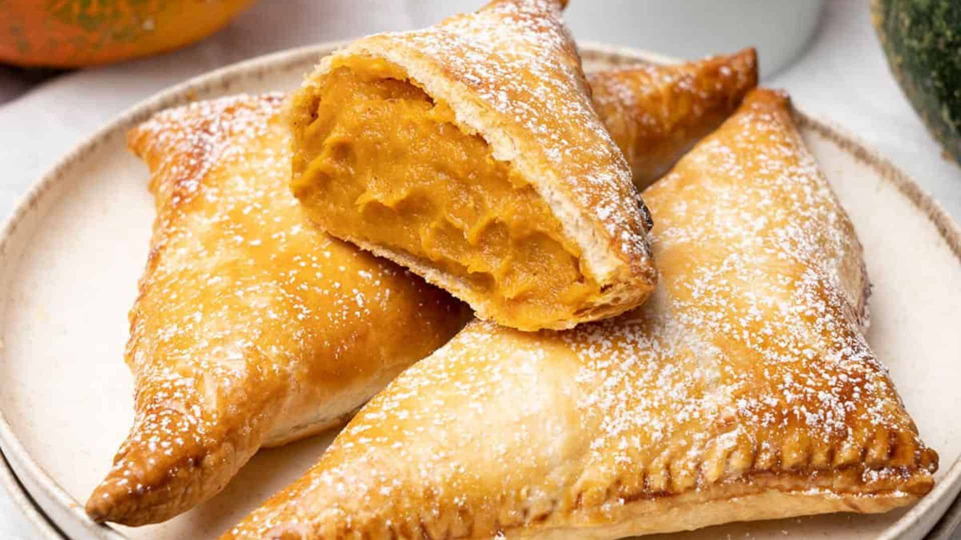 Puff Pastry Pumpkin Turnovers.