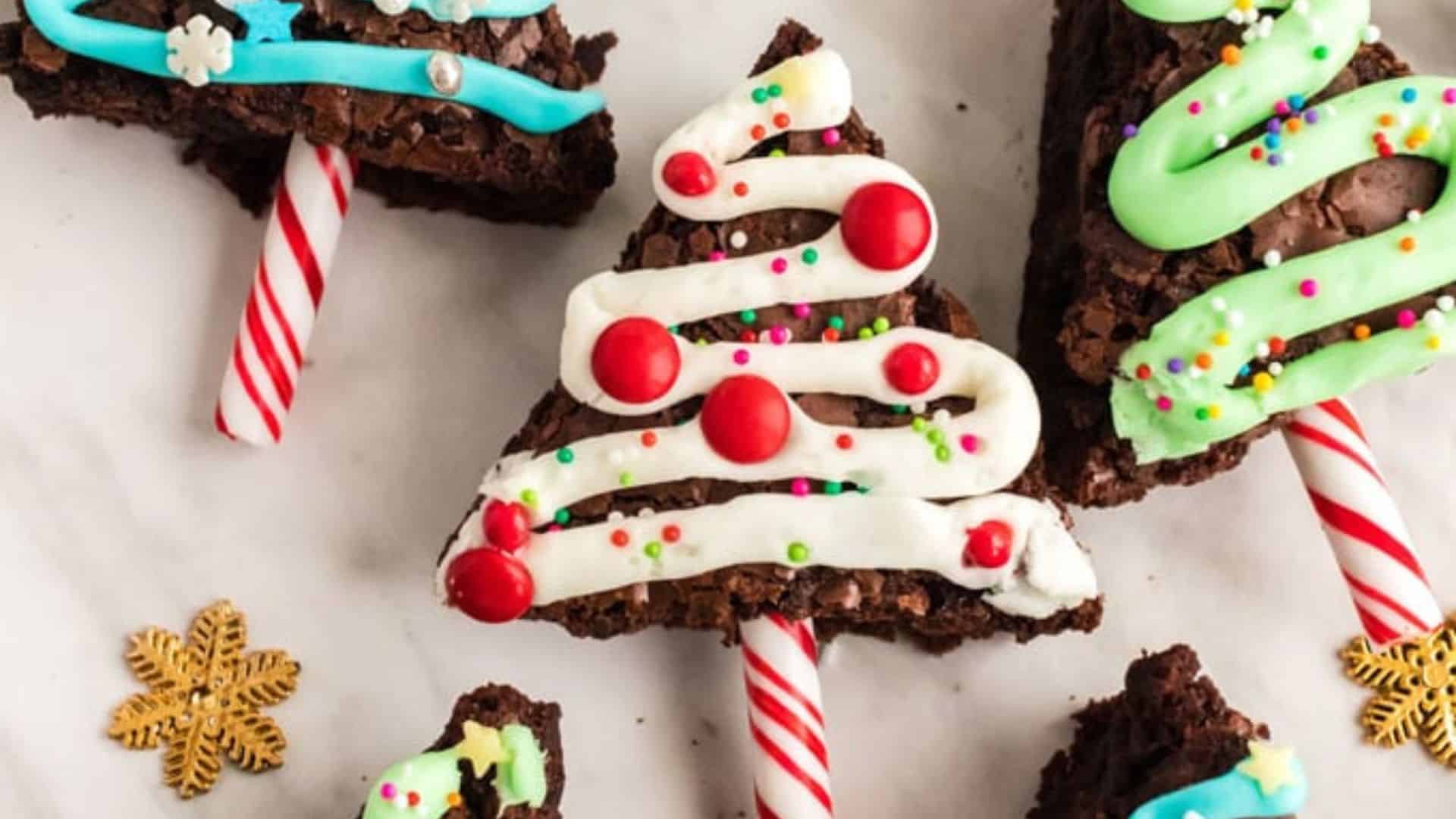 Christmas Tree Brownies.