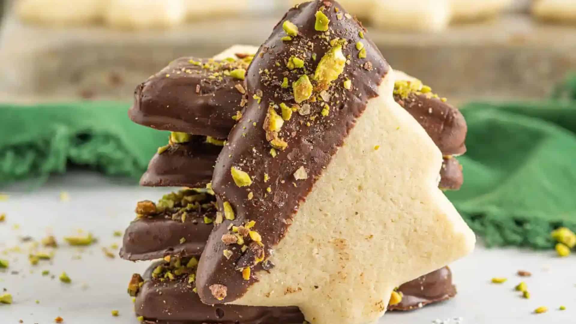 Christmas Tree Sugar Cookies.