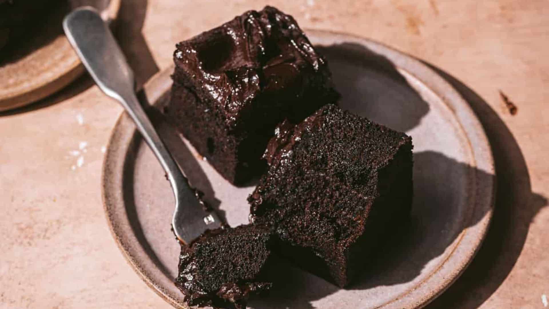 Dark Chocolate Malt Snack Cake.