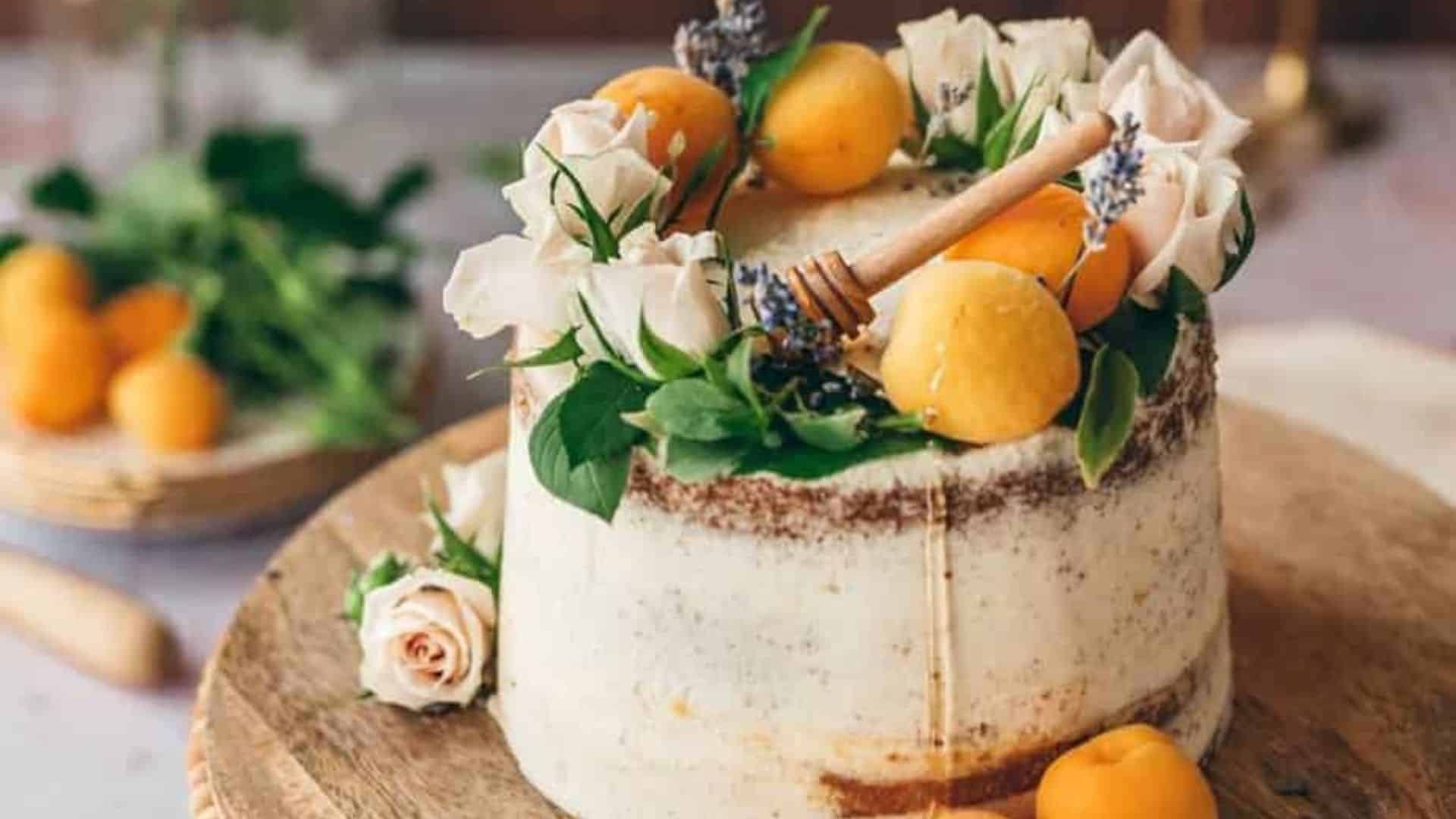 Lavender Apricot Cake.