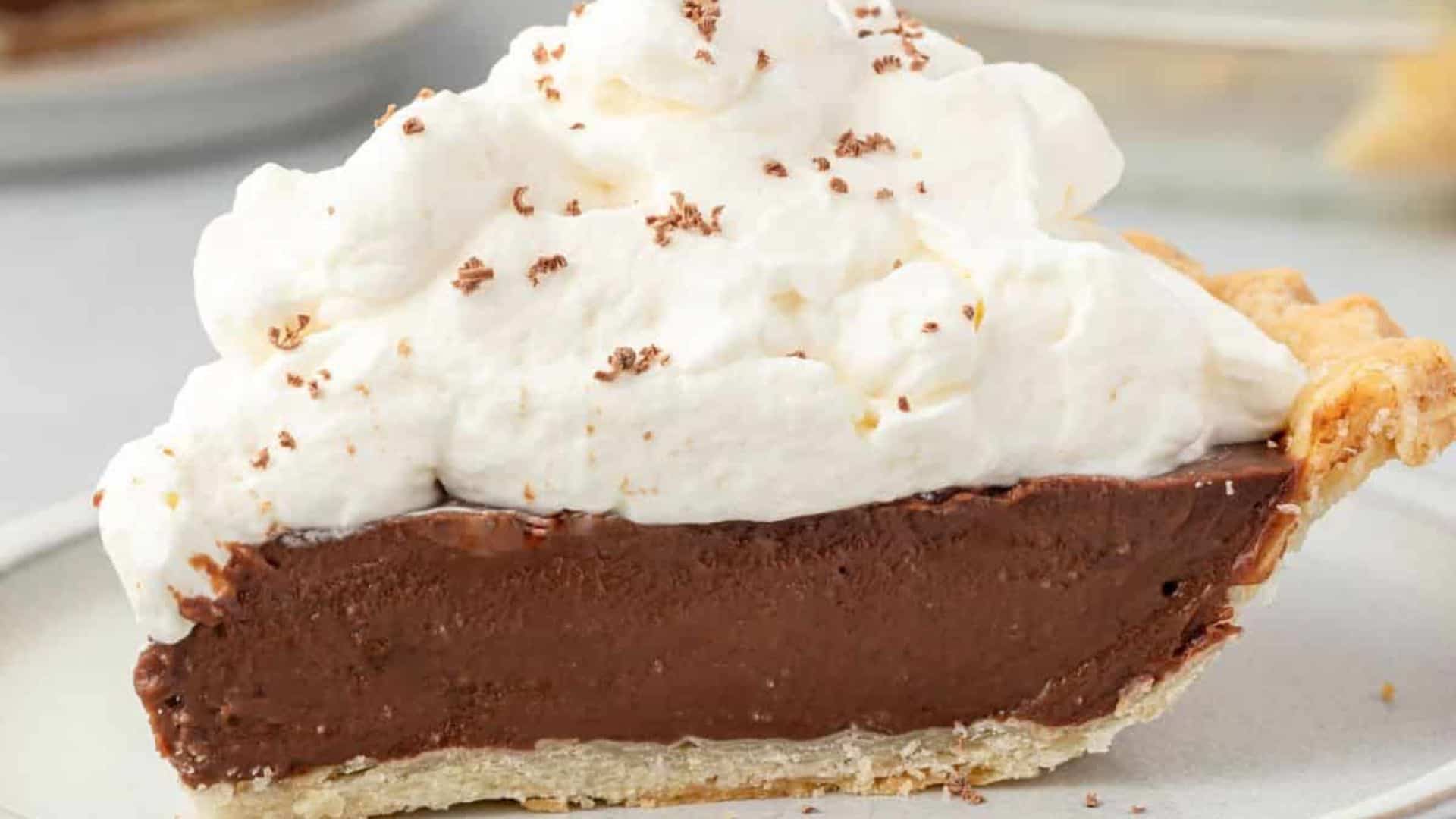 Old Fashioned Chocolate Pie.