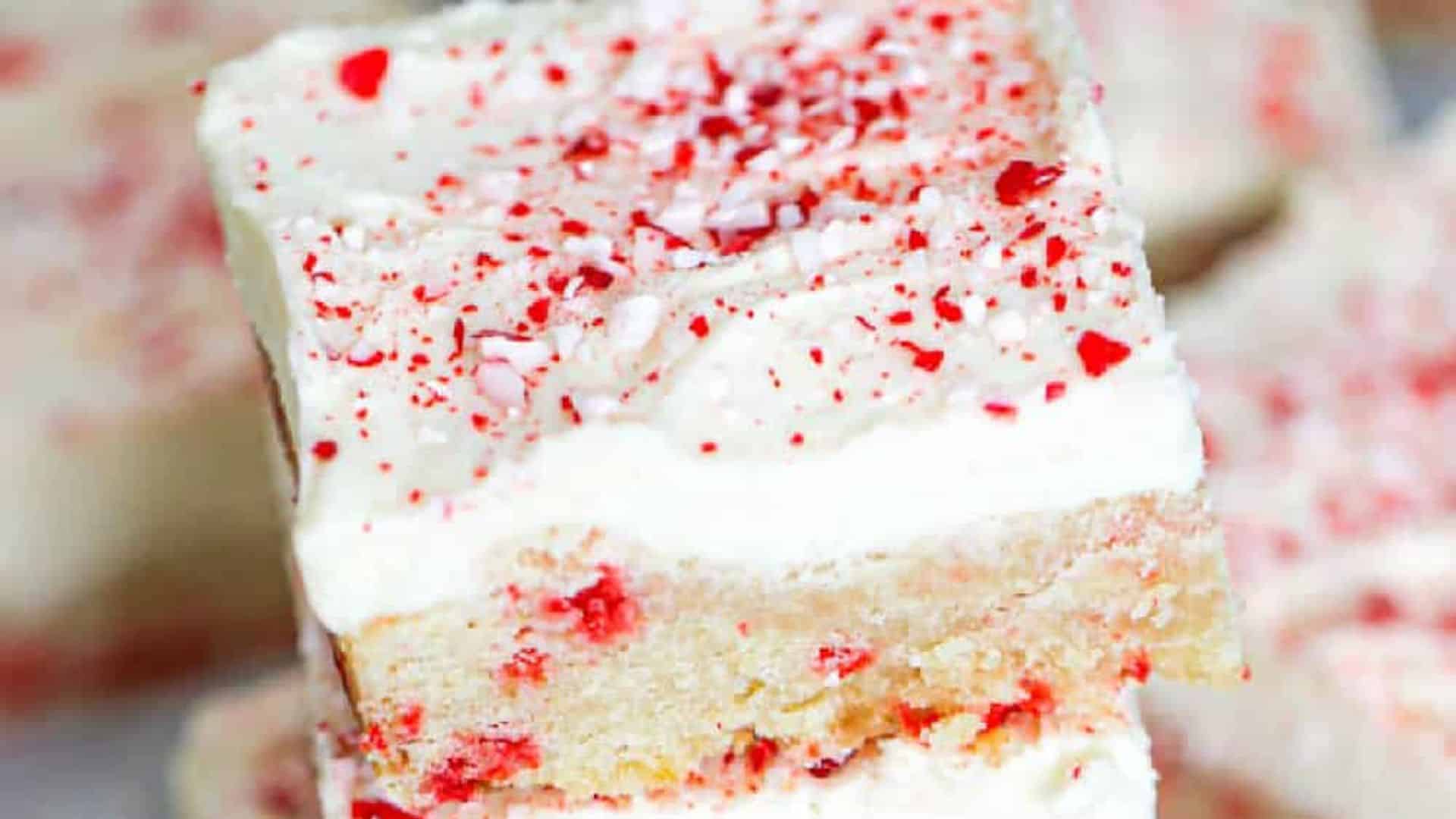 Peppermint Sugar Cookie Bars.