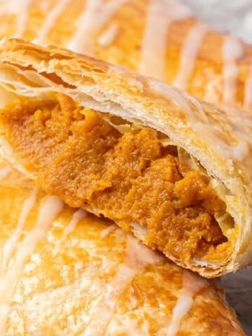 Puff Pastry pumpkin turnover.