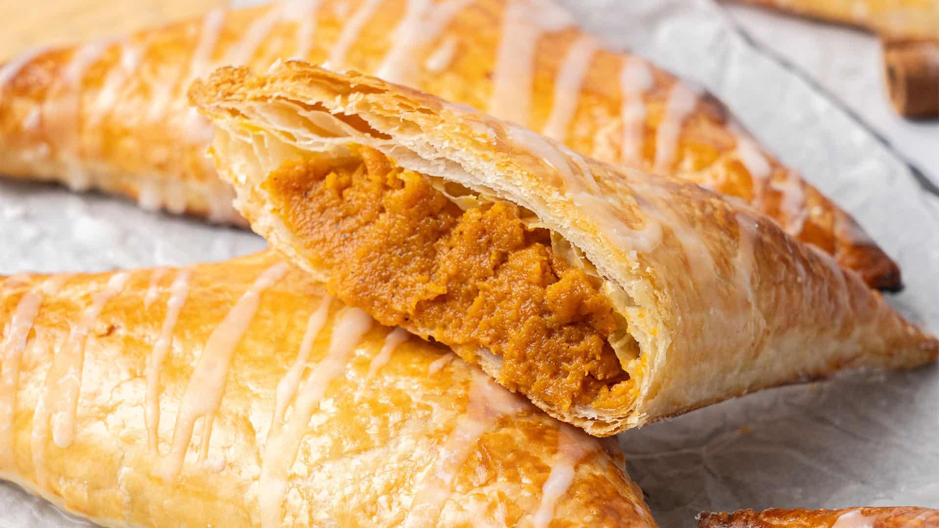 Puff Pastry pumpkin turnover.