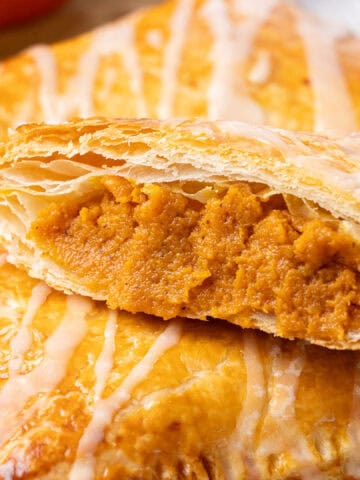 Puff Pastry pumpkin turnover.