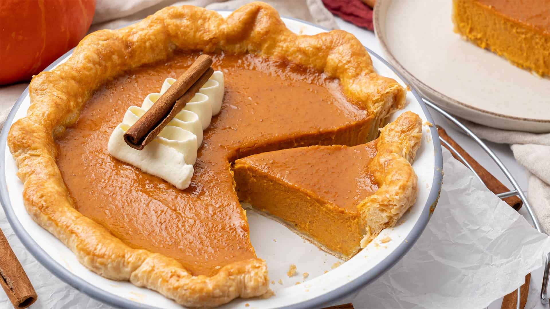Pumpkin custard pie.